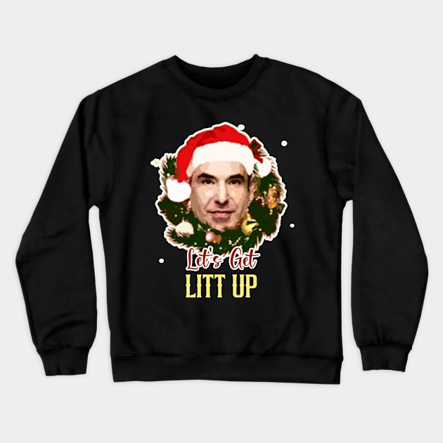 Let's Get Litt Up Funny Crewneck Sweatshirt by McKenna Guitar Sales